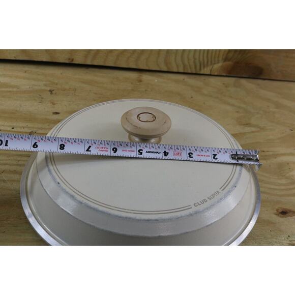 Vintage Club Cookware Set Aluminum Club Supra Yellow White Skillet 10" - Picture 10 of 10